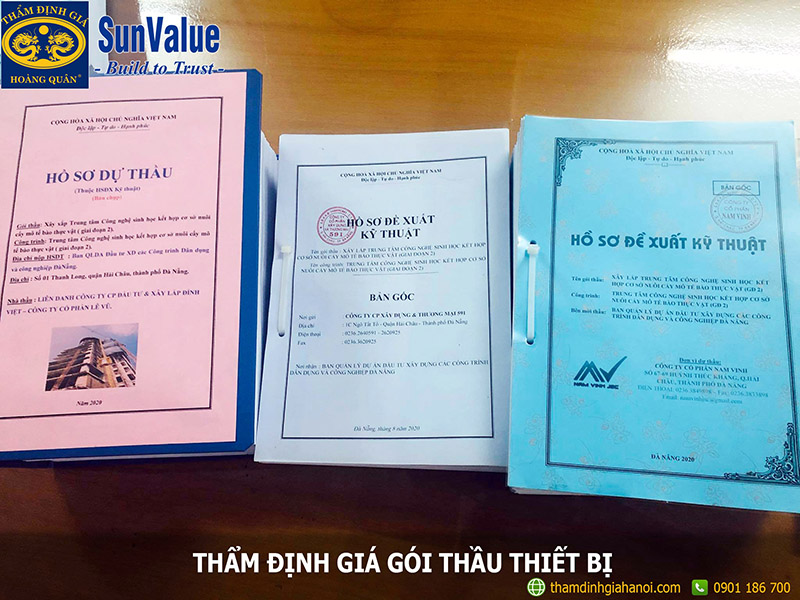 thẩm định giá gói thầu thiết bị, định gia dự toán đấu thầu, thẩm định gói thầu, thẩm định chi phí đấu thầu